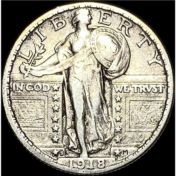 1918-S Standing Liberty Quarter NEARLY UNCIRCULATED