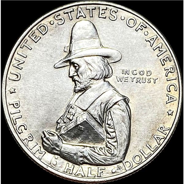 1920 Silver Pilgrim Half Dollar CLOSELY UNCIRCULATED