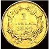 Image 2 : 1854 Gold $1 Indian Head Type 2 CLOSELY UNCIRCULATED