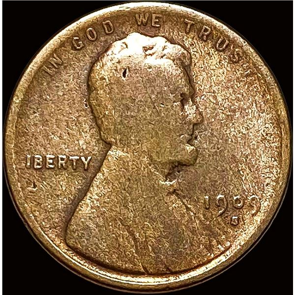 1909-S Lincoln Wheat Cent NICELY CIRCULATED