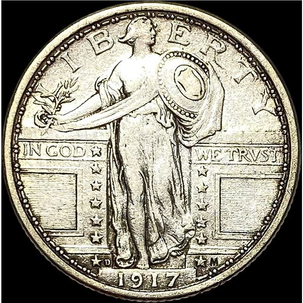 1917-D Type 1 Standing Liberty Quarter NEARLY UNCIRCULATED