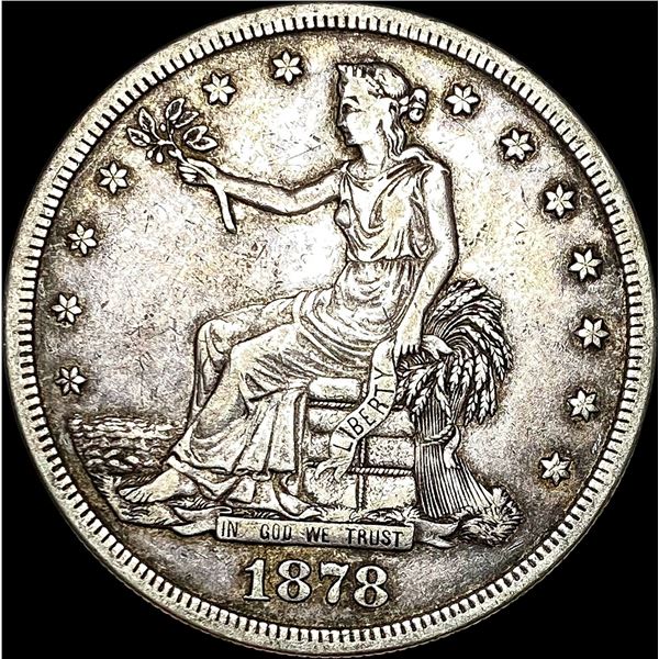1878-S Silver Trade Dollar NEARLY UNCIRCULATED