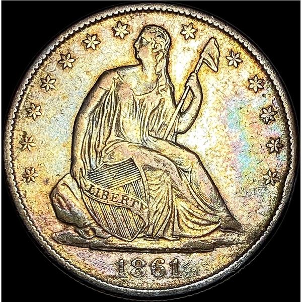 1861-O Seated Liberty Half Dollar NEARLY UNCIRCULATED