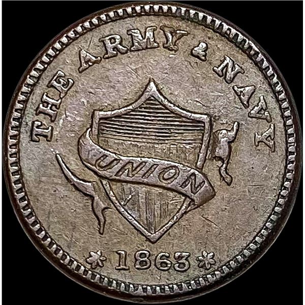 1863 Civil War Token-Army & Navy HIGH GRADE