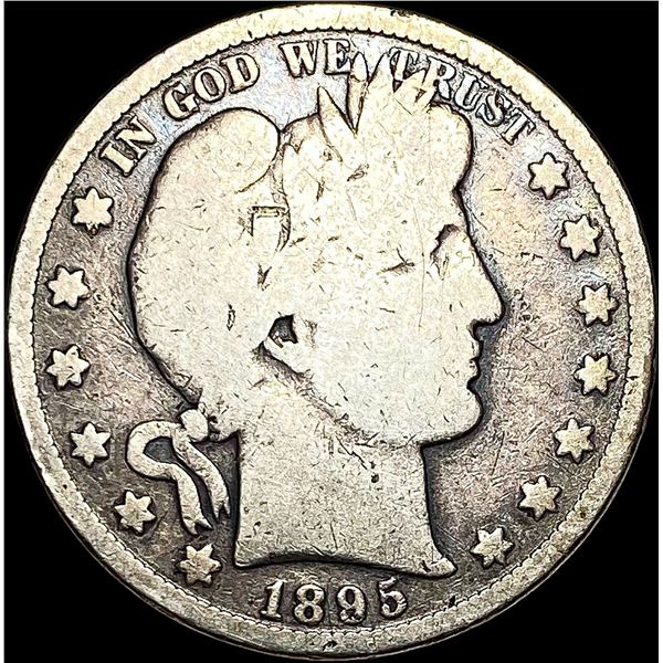 1895-S Silver Barber Half Dollar NICELY CIRCULATED
