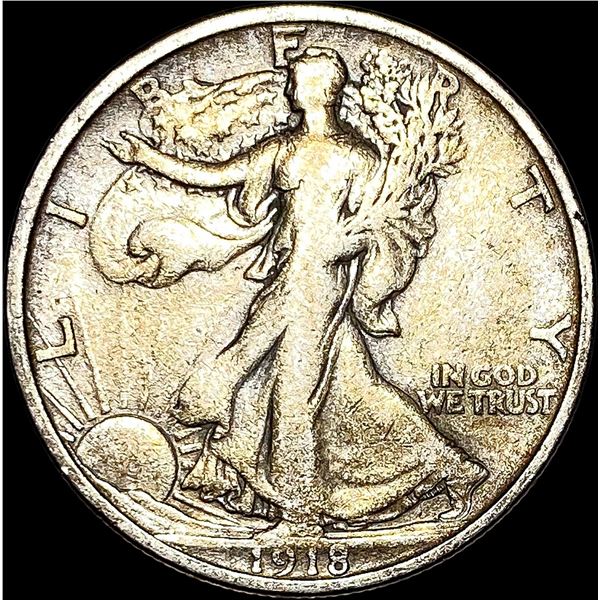 1918-S Walking Liberty Half Dollar NICELY CIRCULATED