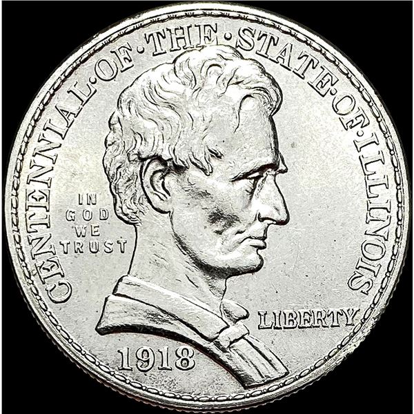 1918 Silver Illinois Half Dollar UNCIRCULATED