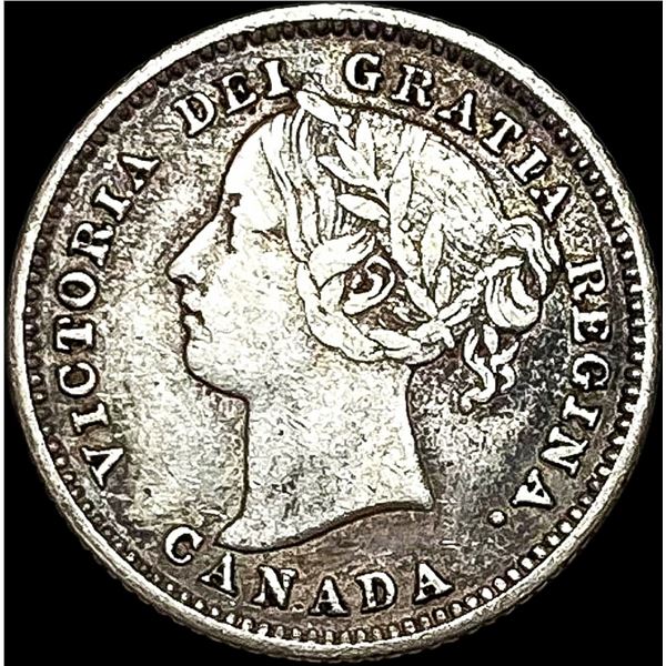 1885 Canada Silver 10 Cents LIGHTLY CIRCULATED