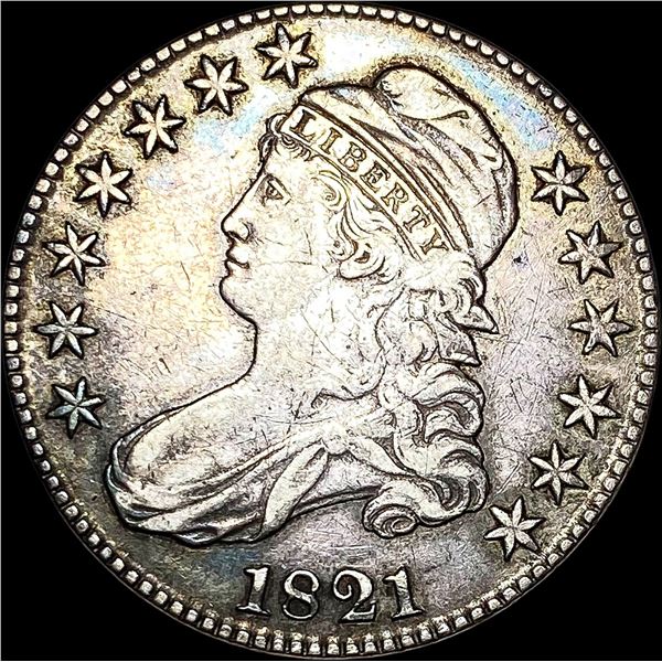 1821 Capped Bust Half Dollar LIGHTLY CIRCULATED