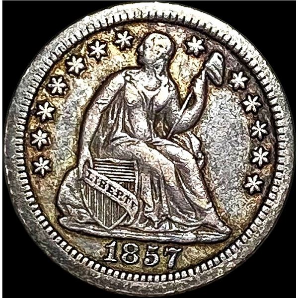 1857-O Seated Liberty Half Dime NEARLY UNCIRCULATED
