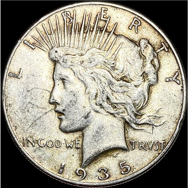1935 Silver Peace Dollar NEARLY UNCIRCULATED