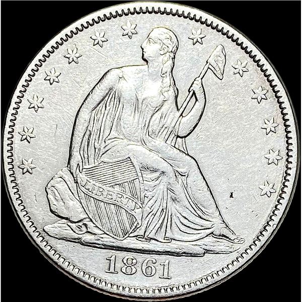 1861 Seated Liberty Half Dollar CLOSELY UNCIRCULATED
