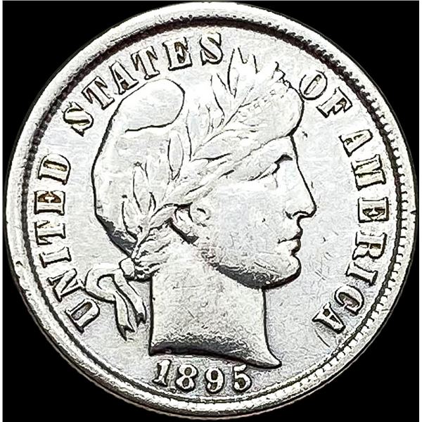 1895 Silver Barber Dime NEARLY UNCIRCULATED