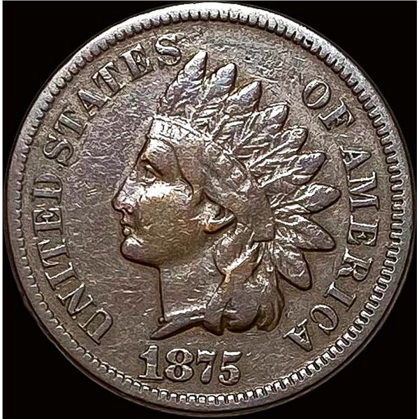 1875 Indian Head Cent NEARLY UNCIRCULATED