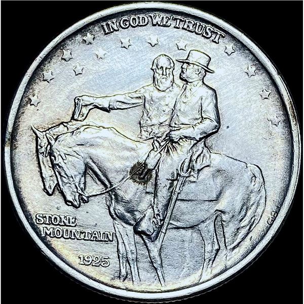 1925 Silver Stone Mountain Half Dollar GEM BU