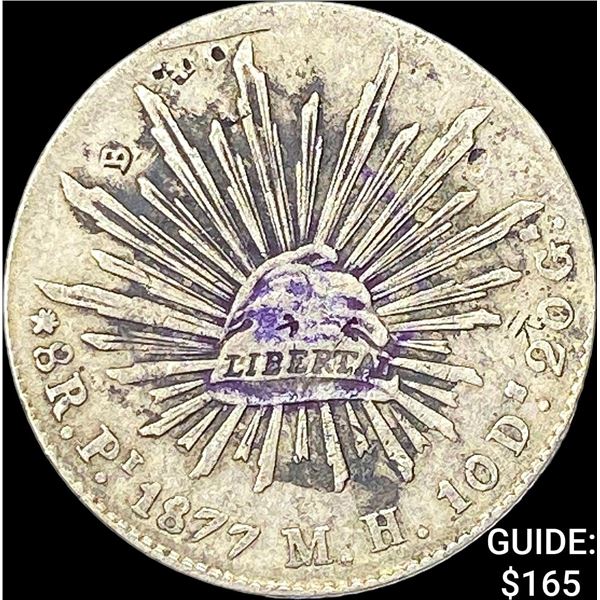 1877Pi MH Mexico Silver 8 Reales NEARLY UNCIRCULATED