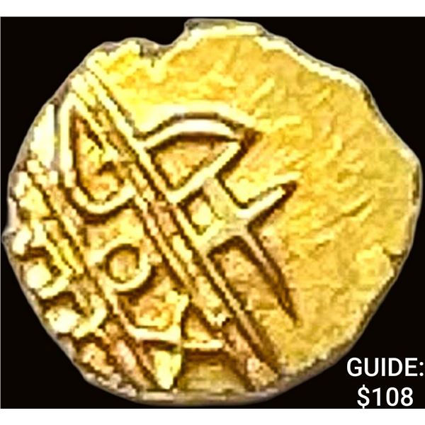 1638-1812 India Mysore .012oz Gold Fanam UNCIRCULATED