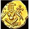 Image 2 : 1638-1812 India Mysore .012oz Gold Fanam UNCIRCULATED