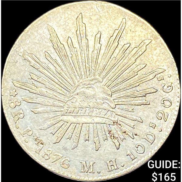 1876Pi MH Mexico Silver 8 Reales CLOSELY UNCIRCULATED