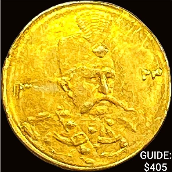 1900-1906 Persian .05oz Gold 1 Pahlavi CLOSELY UNCIRCULATED