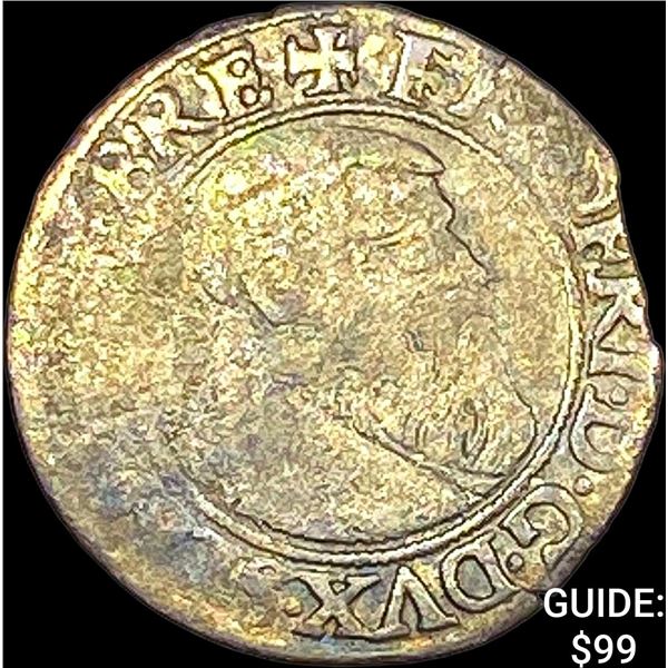 1542 German Silesia-Liegnitz-Brieg Silver Groschen NEARLY UNCIRCULATED