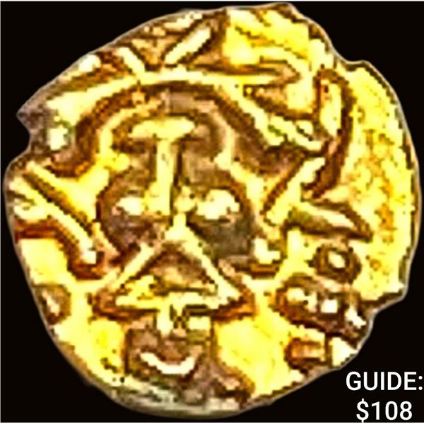 1638-1812 India Mysore .012oz Gold Fanam UNCIRCULATED