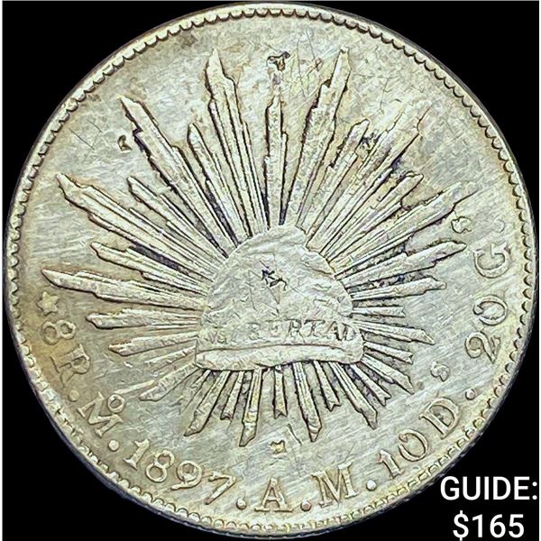 1897 Mo AM Mexico Silver 8 Reales CHOICE AU