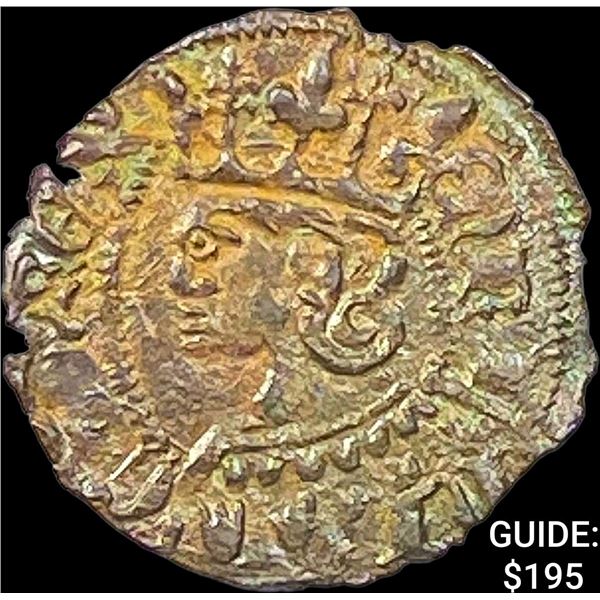 Spain Casile & Leon, Henry II, 1369-1379 Silver Billion Cornado CLOSELY UNCIRCULATED