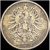 Image 2 : 1882-A Germany Siler 1 Reichsmark NEARLY UNCIRCULATED