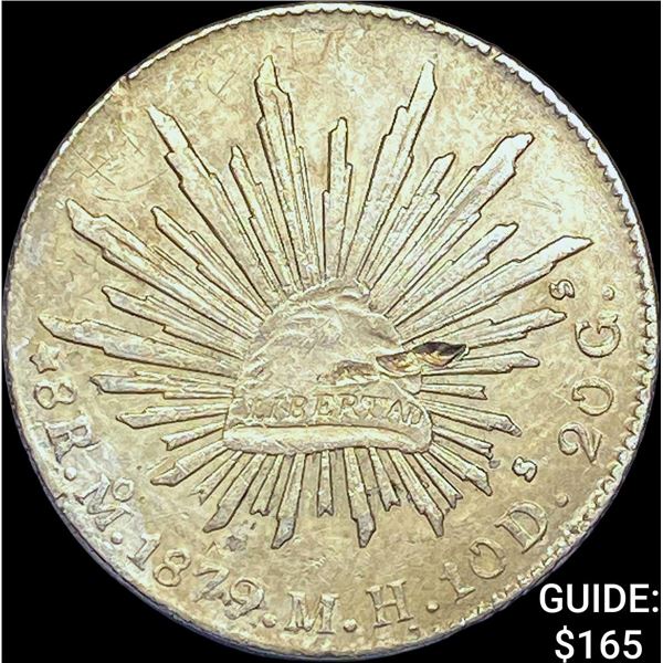 1879 Mo MH Mexico Silver 8 Reales CHOICE AU