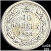 Image 1 : 1921-1923 Soviet Union Silver 10 Kopecks CLOSELY UNCIRCULATED