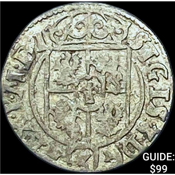 1587-1632 Poland Sigismund III Silver 3 Polker CHOICE AU