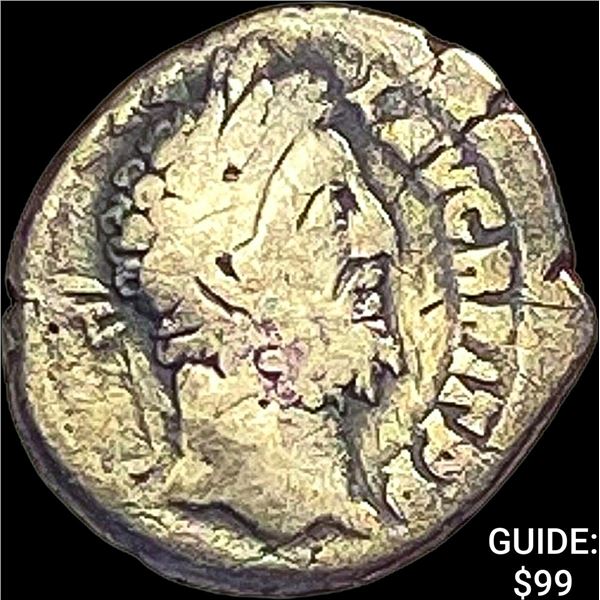 Roman Commononus, AD 177-192 Silver Denarius ABOUT UNCIRCULATED