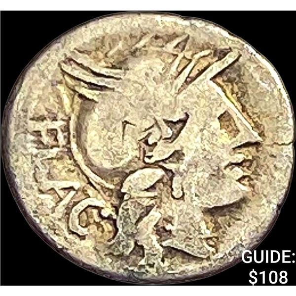 Roman Rep, 77 BC Silver Denarius ABOUT UNCIRCULATED