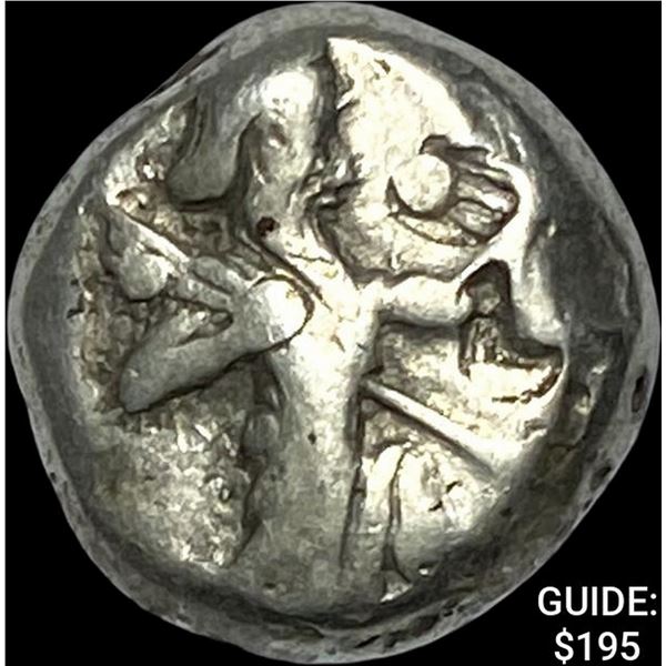 [420-375 BC] Achaemenid Xerxes II Silver Siglos NEARLY UNCIRCULATED