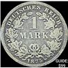 Image 1 : 1875-F Germany Silver 1 Reichsmark NEARLY UNCIRCULATED