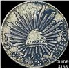 Image 1 : 1879 Go SM Mexico Silver 8 Reales Cap & Ray NEARLY UNCIRCULATED
