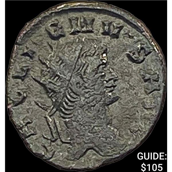 Roman Gallienus, 253-268 AD BI DBL Denarius CHOICE AU
