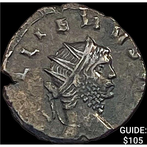 Roman Gallienus, 253-268 AD BI DBL Denarius CHOICE AU