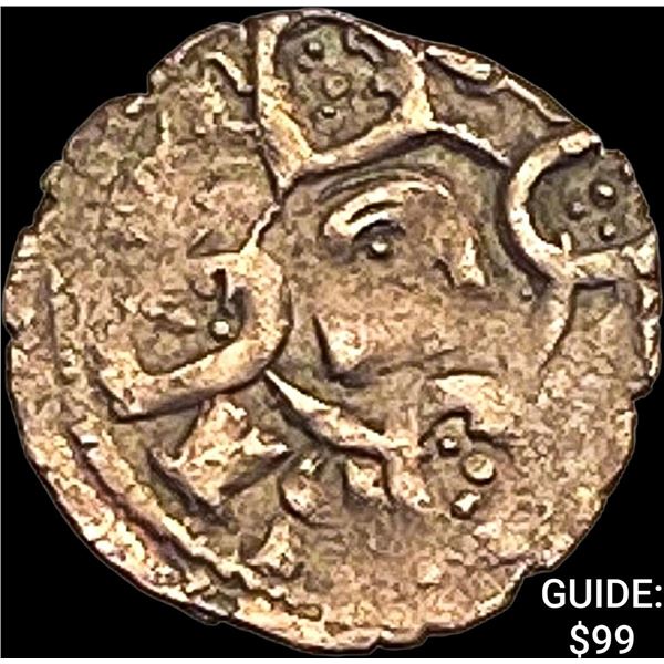 1261-1325 Portugal Crusades Dinis I Silver Denero NEARLY UNCIRCULATED