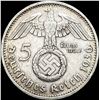 Image 2 : 1936-D Germany Silver 5 Reichsmark CLOSELY UNCIRCULATED