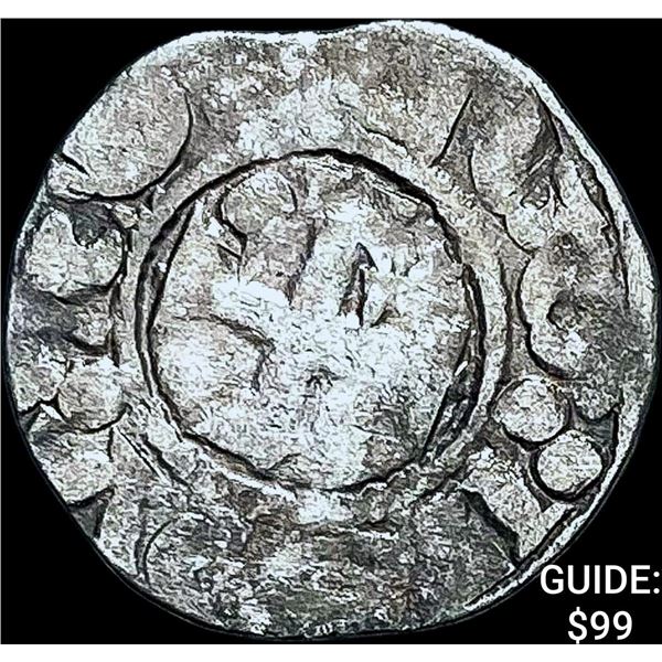 1100s France Crusades Anjou Silver Denier NEARLY UNCIRCULATED