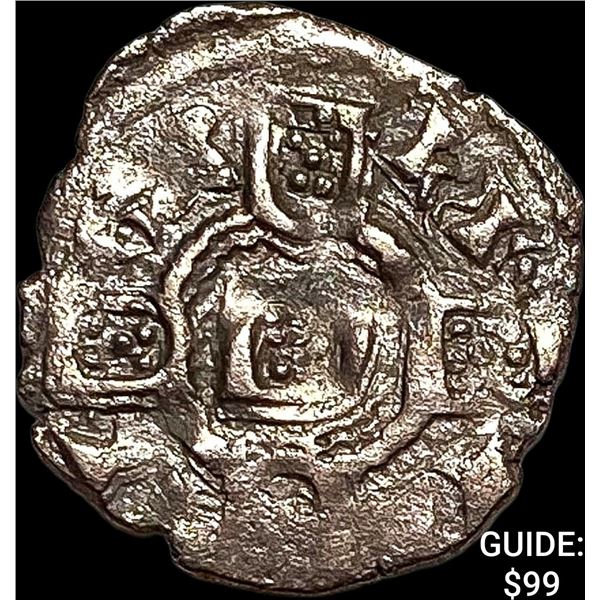 1248-1279 Portugal Alfonso III Silver Denero NEARLY UNCIRCULATED