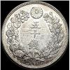 Image 2 : 1906-1912 Japan Silver 50 Sen CLOSELY UNCIRCULATED