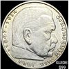Image 1 : 1936-D Germany Silver 5 Reichsmark CLOSELY UNCIRCULATED
