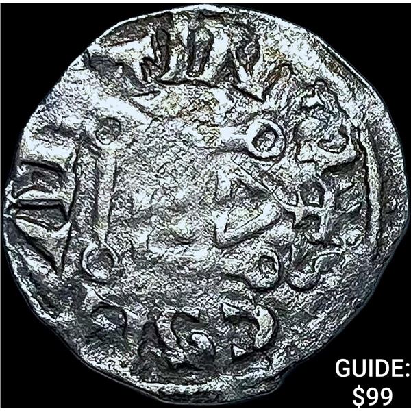 1150-1200 AD France Abbey of St.Martin Silver Denier NEARLY UNCIRCULATED