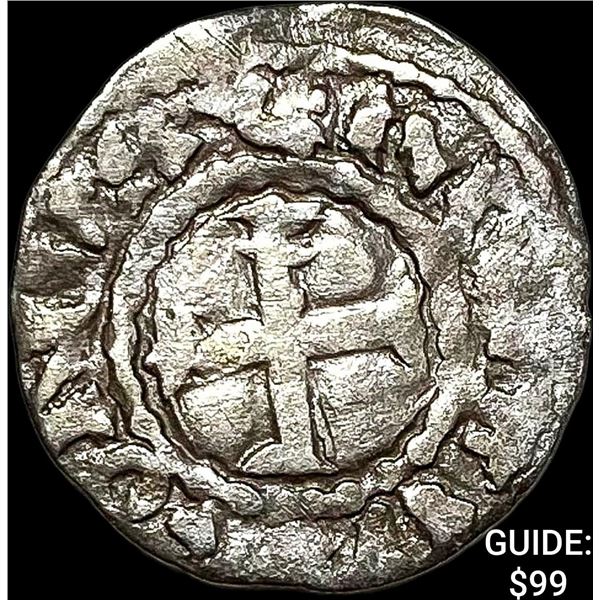 1150-1200 AD France Abbey of St.Martin Silver Denier NEARLY UNCIRCULATED