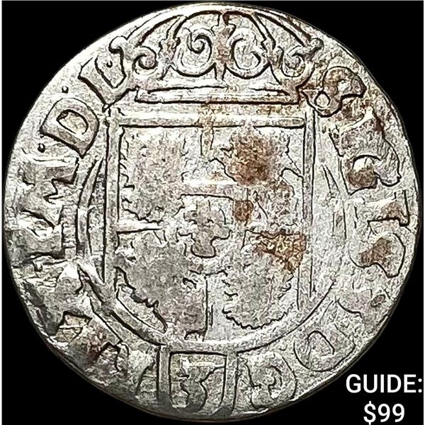 1587-1632 Poland Sigismund III Silver 3 Polker CHOICE AU