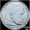 Image 1 : 1937-J Germany Silver 5 Reichsmark CLOSELY UNCIRCULATED