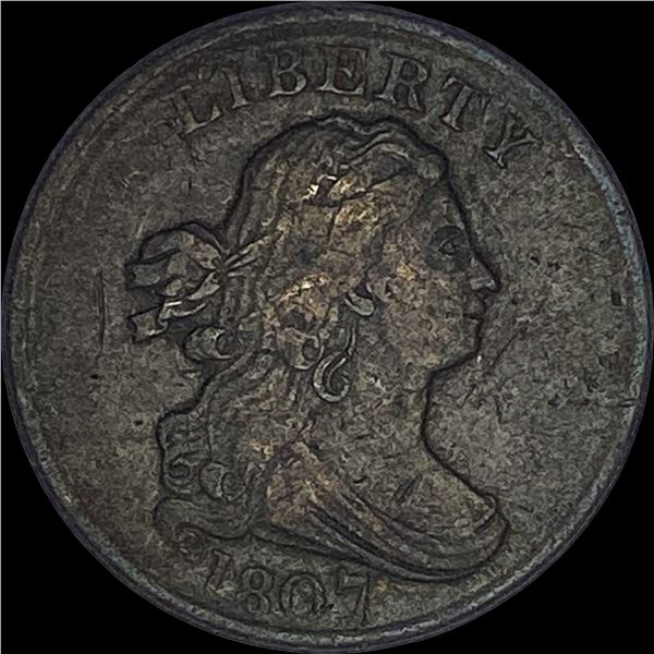 1807 Draped Bust Half Cent NEARLY UNCIRCULATED